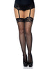 NYLON SHEER THIGH HIGHS WITH LACE TOP