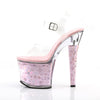 PLATFORM CLEAR PINK HOLOGRAM ANKLE SANDAL