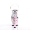 PLATFORM CLEAR PINK HOLOGRAM ANKLE SANDAL