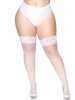 SPANDEX THIGH HIGH WITH STAY UP LACE TOP