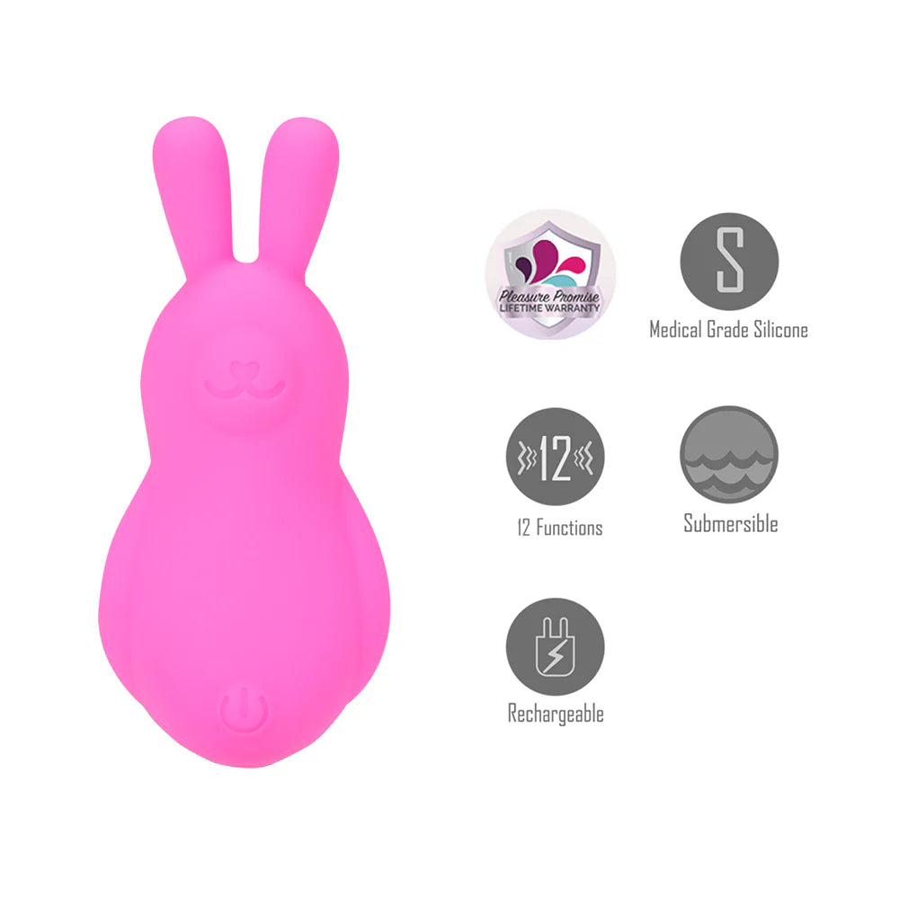 BRI Vibelite 12-Function Rechargeable Silicone Bunny Vibrator