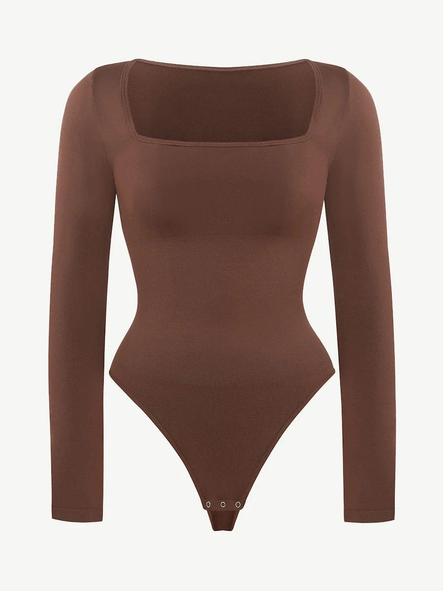 LONG SLEEVE SQUARE NECK BODYSUIT