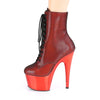 Platform Lace-Up Front Ankle Boot Side Zip