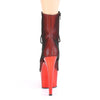 Platform Lace-Up Front Ankle Boot Side Zip