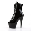 Ankle Boot Side Zip Open Toe Lace Up