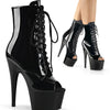Ankle Boot Side Zip Open Toe Lace Up