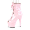 Ankle Boot Side Zip Open Toe Lace Up