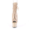 Ankle Boot Side Zip Open Toe Lace Up