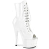 Ankle Boot Side Zip Open Toe Lace Up