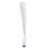 Plain Stretch Platform Thigh Boot Full Inner Side Zipper