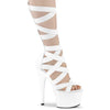 7" Heel Platform Criss Cross Bootie Sandal Back Zip
