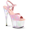 7" ANKLE STRAP HOLOGRAPHIC PLATFORM
