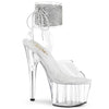 Ankle Cuff Side Lacing Sandal With Rhinestone