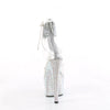 Platform Close Back Multi Rhinestone Embellished Ankle Cuff Sandal Side Lacing