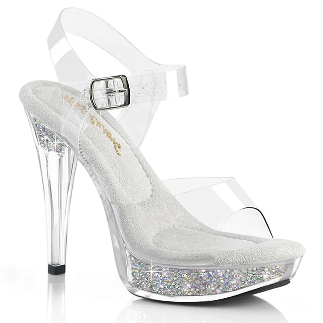 5" PLATFORM RHINESTONE HEEL