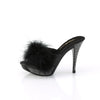 Marabou Slipper Featuring Rhinestone Embellished Heel and Platform