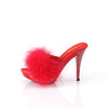 Marabou Slipper Featuring Rhinestone Embellished Heel and Platform