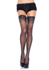 STAY UP SPANDEX SHEER THIGH HIGHS WITH SILICONE TOP