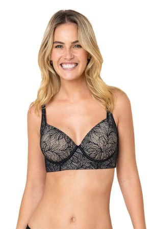 LEONISA LACE LUXE HIGH PROFILE FULL COVERAGE BRA