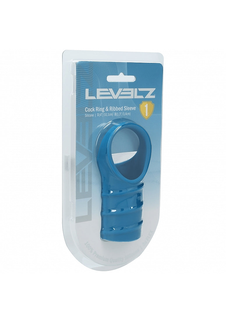 Silicone Cock Ring & Ribbed Sleeve