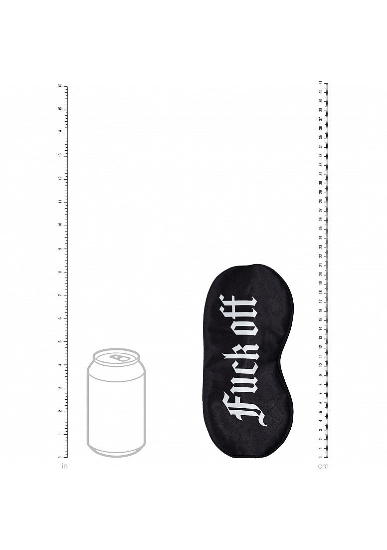 Ouch! - F*ck Off - Printed Mask - Satin - Black