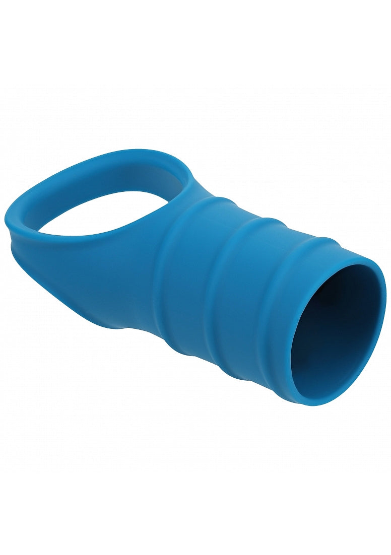 Silicone Cock Ring & Ribbed Sleeve