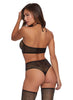 Rhinestone Fishnet 3 Piece Set