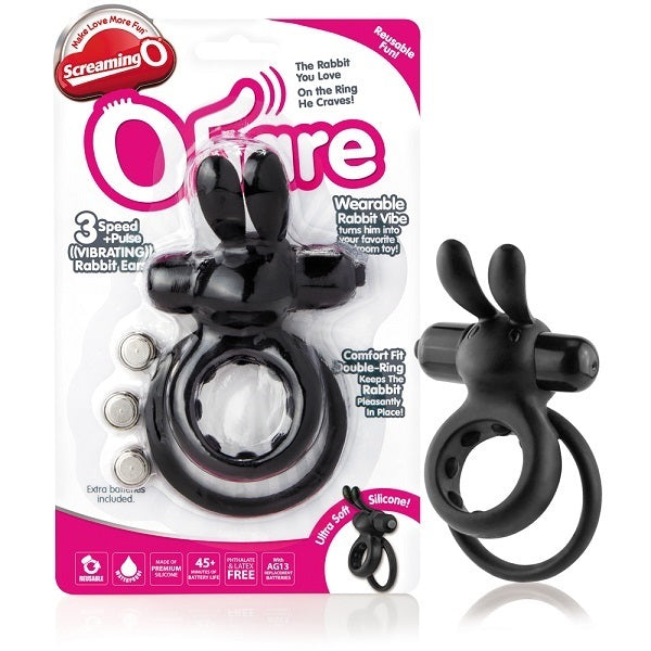 SCREAMING O OHARE COCKRING & RABBIT VIBRATOR PINK