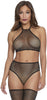 Rhinestone Fishnet 3 Piece Set