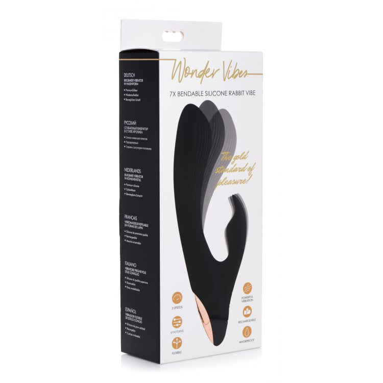 Wonder Vibes 7X Bendable Silicone Rabbit Vibrator