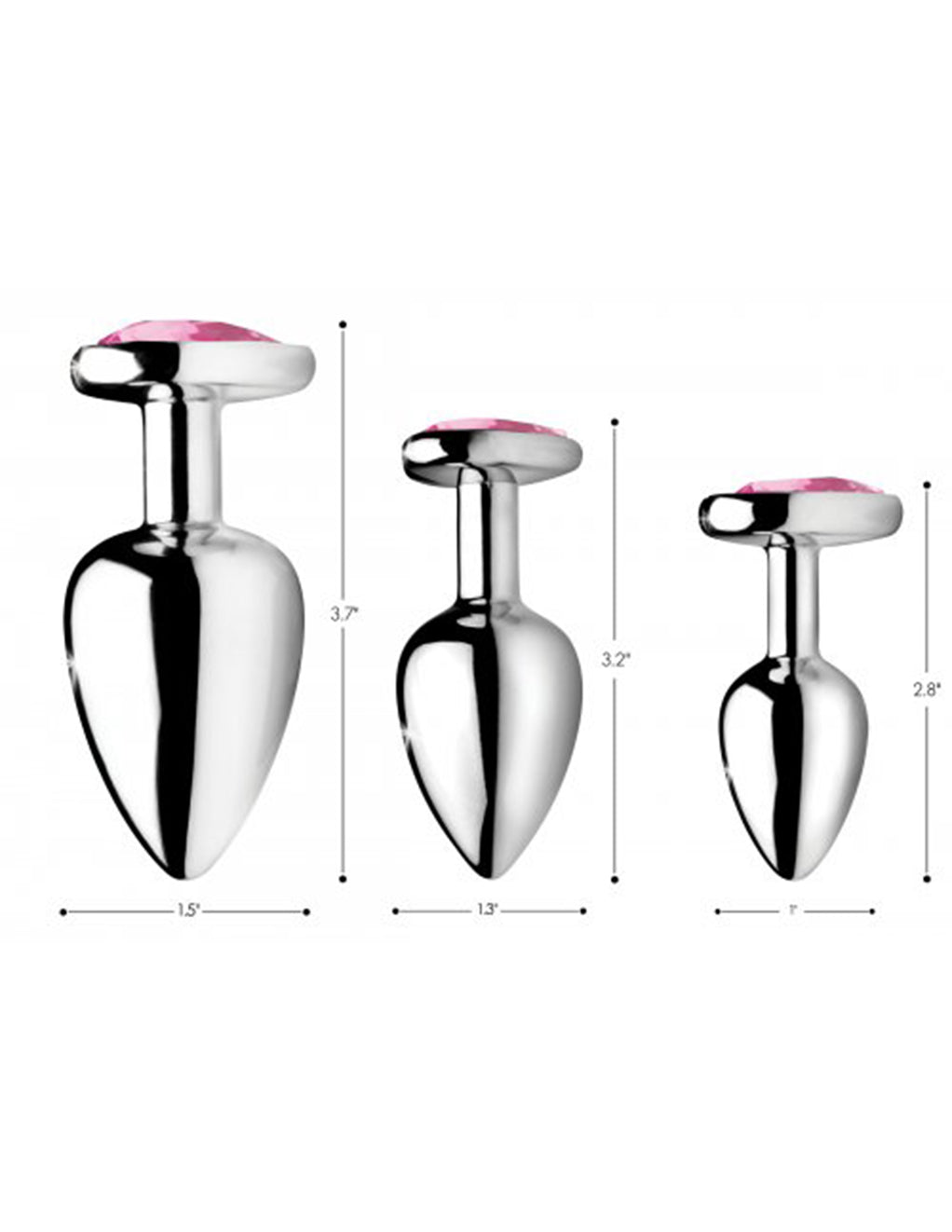 Booty Sparks Pink Heart Plug Set