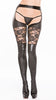 VINYL AND LACE GARTER TIGHTS SET