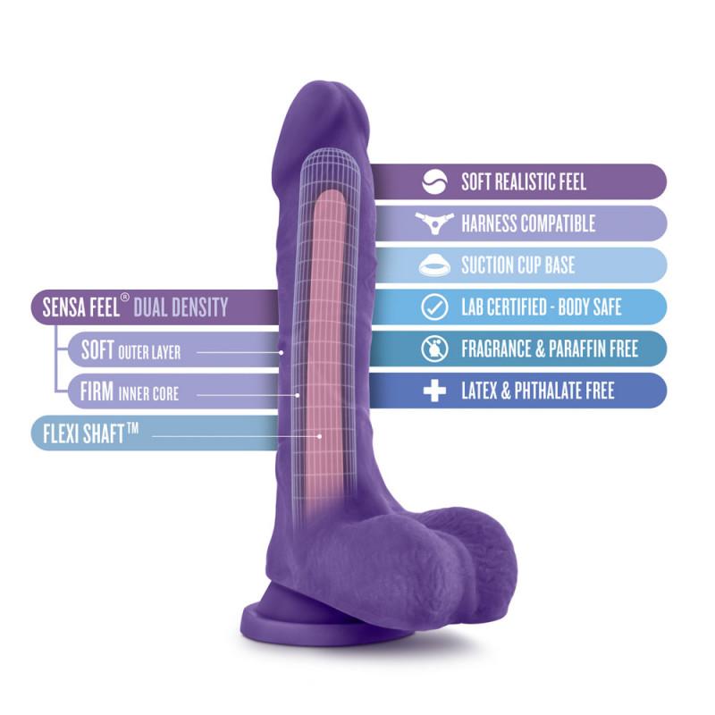 Au Natural - Bold - Thrill - 8.5 Inch Dildo - Purple