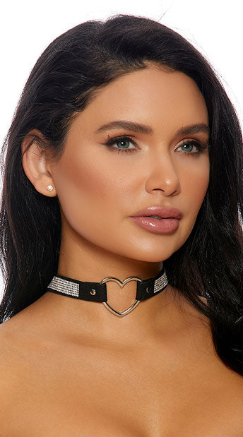 HEART STUDDED CHOKER