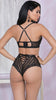LACE AND MESH HIGH WAISTED PANTY