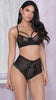 LACE AND MESH HIGH WAISTED PANTY