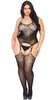 PLUS SIZE SEAMLESS LACE BODYSTOCKING