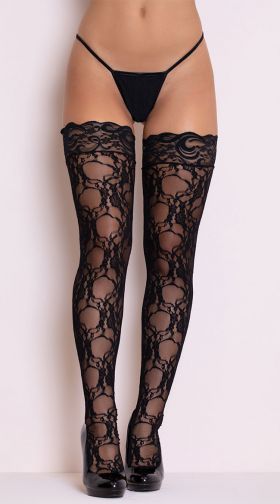 Stay Up Floral Lace Thigh Highs