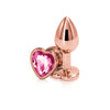 Rear Assets Rose Gold Heart Shaped Anal Plug