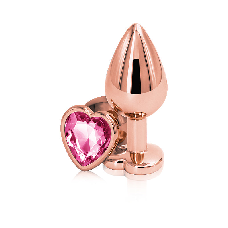 Rear Assets Rose Gold Heart Shaped Anal Plug