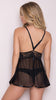 EVENING ROMANCE LACE AND MESH BABYDOLL SET