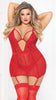 PLUS SIZE SENSUAL TEASE CHEMISE SET