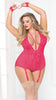 PLUS SIZE LOW CUT HOTTIE TEDDY SET