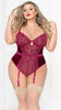PLUS SIZE ROMANTIC LACE TEDDY SET
