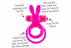 SCREAMING O OHARE COCKRING & RABBIT VIBRATOR PINK