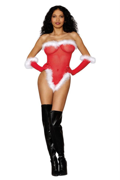 Dreamgirl Santa Teddy With Gloves