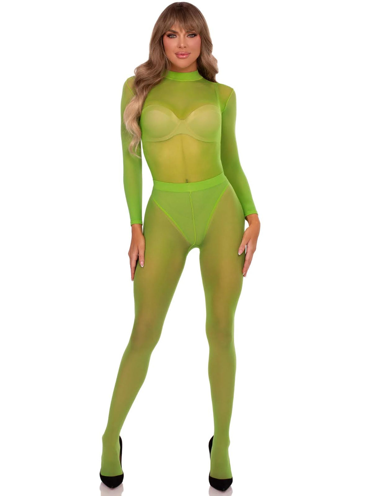 Snap Crotch Sheer Bodysuit Set