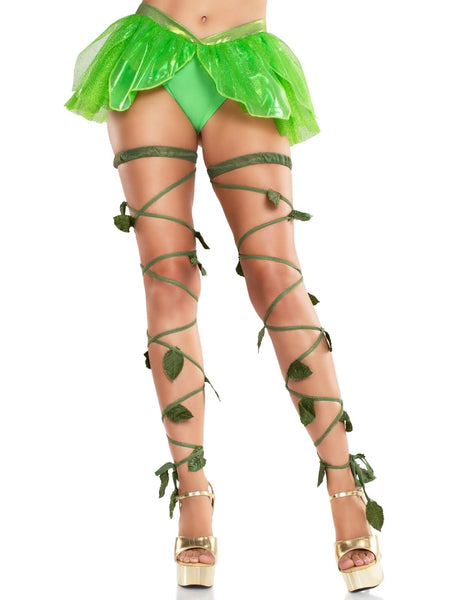 Ivy Shimmer Garter Leg Wraps