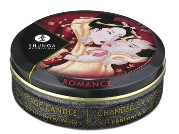 Shunga Mini Massage Candle-Sparkling Strawberry Wine 1oz