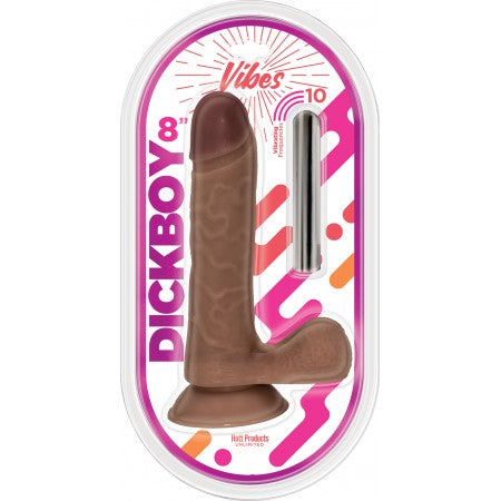 Vibrating Vibes Dickboy Dark Chocolate 8’’